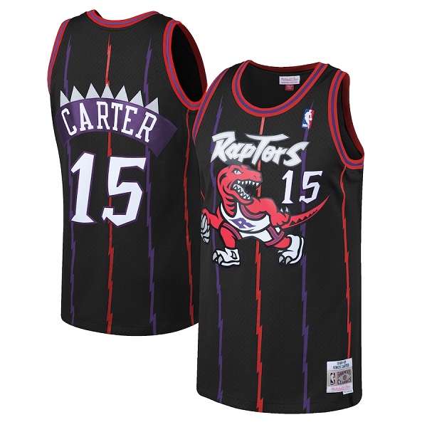 Men's Black Toronto Raptors #15 Vince Carter 1998-99 Mitchell & Ness Throwback Swingman Stitched Jersey
